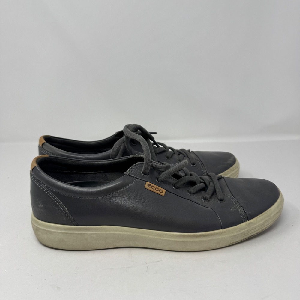 ECCO Soft 7 Mens Grey Leather Low Top Sneakers Size 45 US 11 430004-51054
